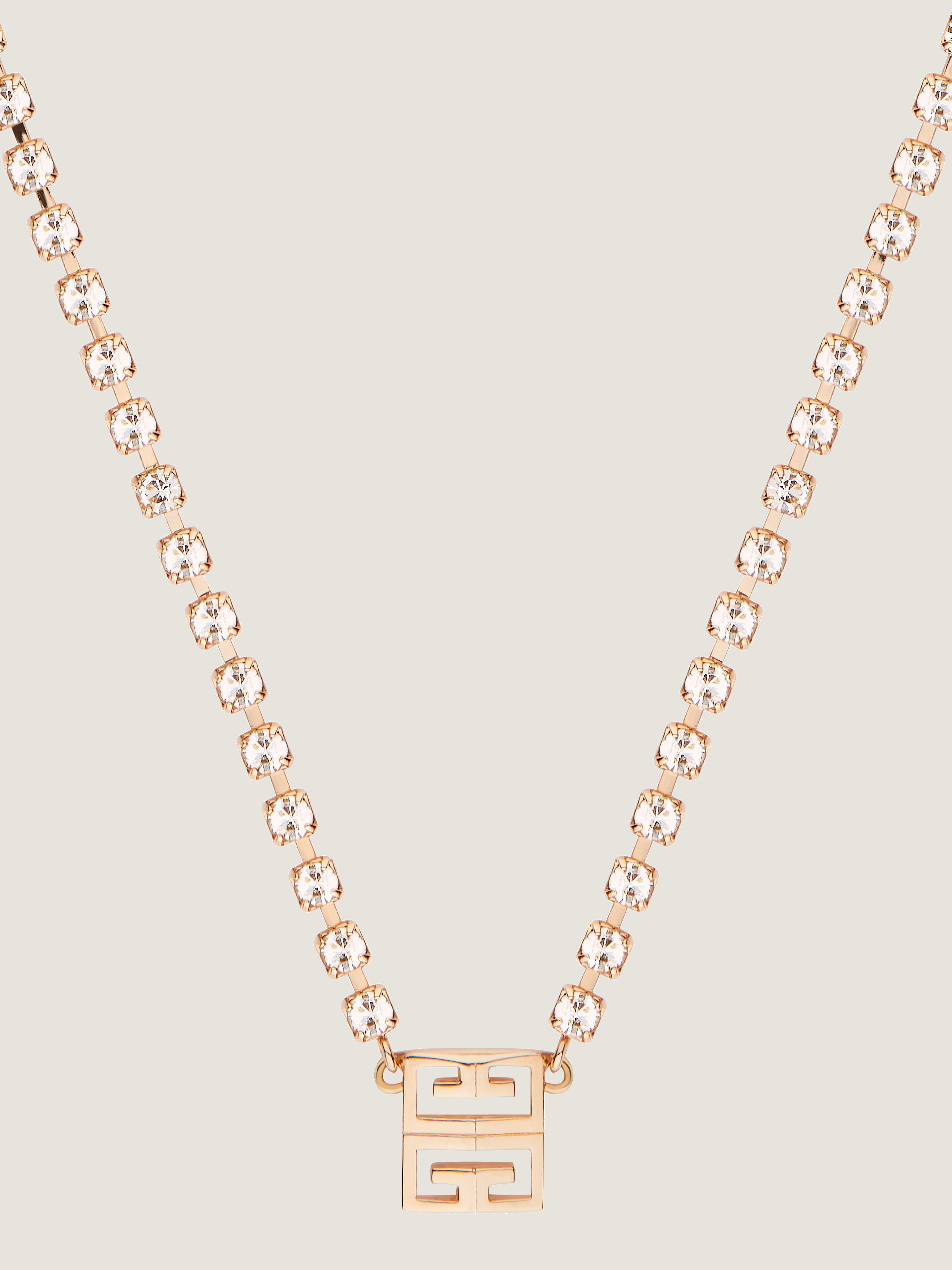 4G necklace in metal with crystals